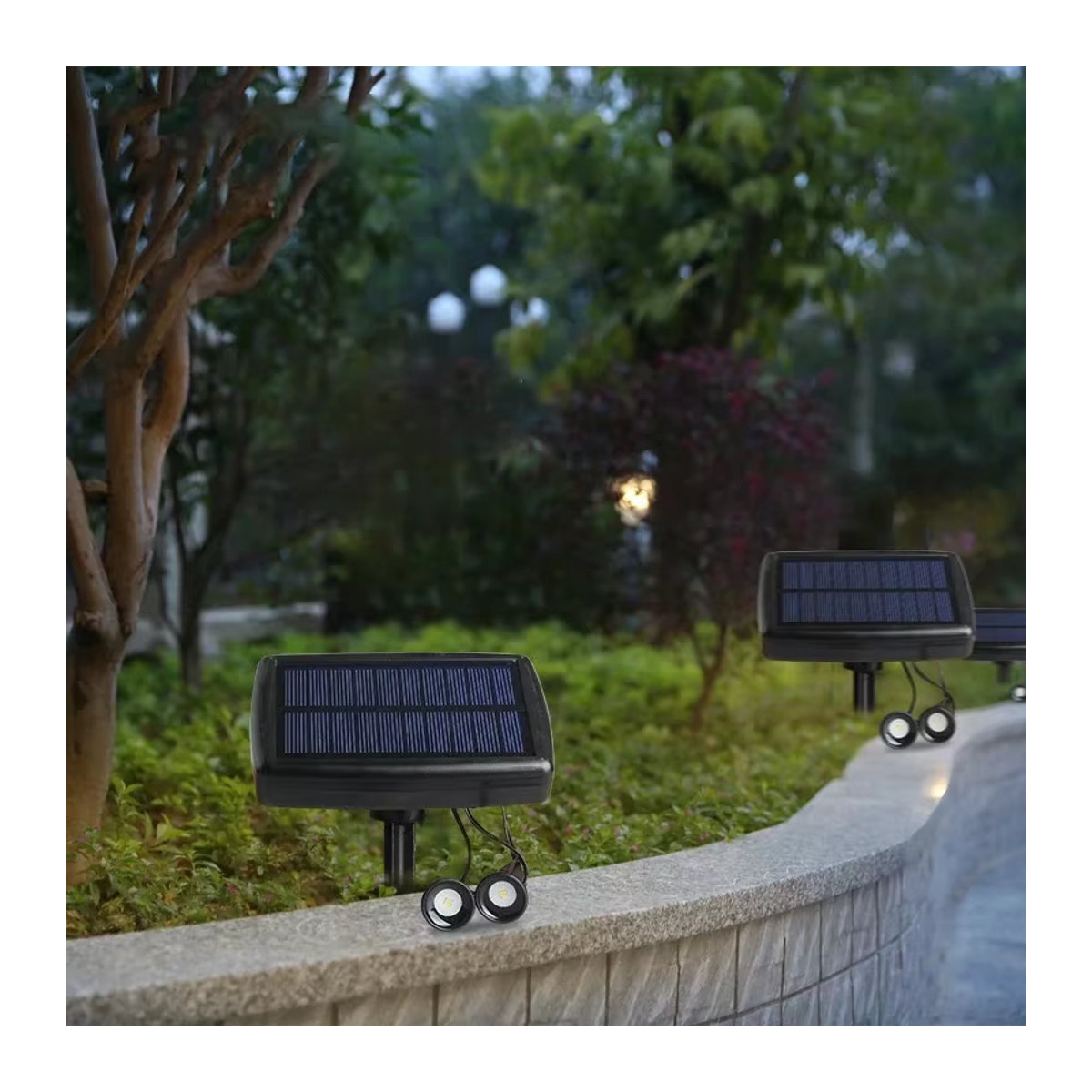 10 Stück Dreamburgh Solar LED Wegeleuchten Schwarz Minimalistisch Wasserdichte Gartenbeleuchtung für Garten und Hof - Bild 2