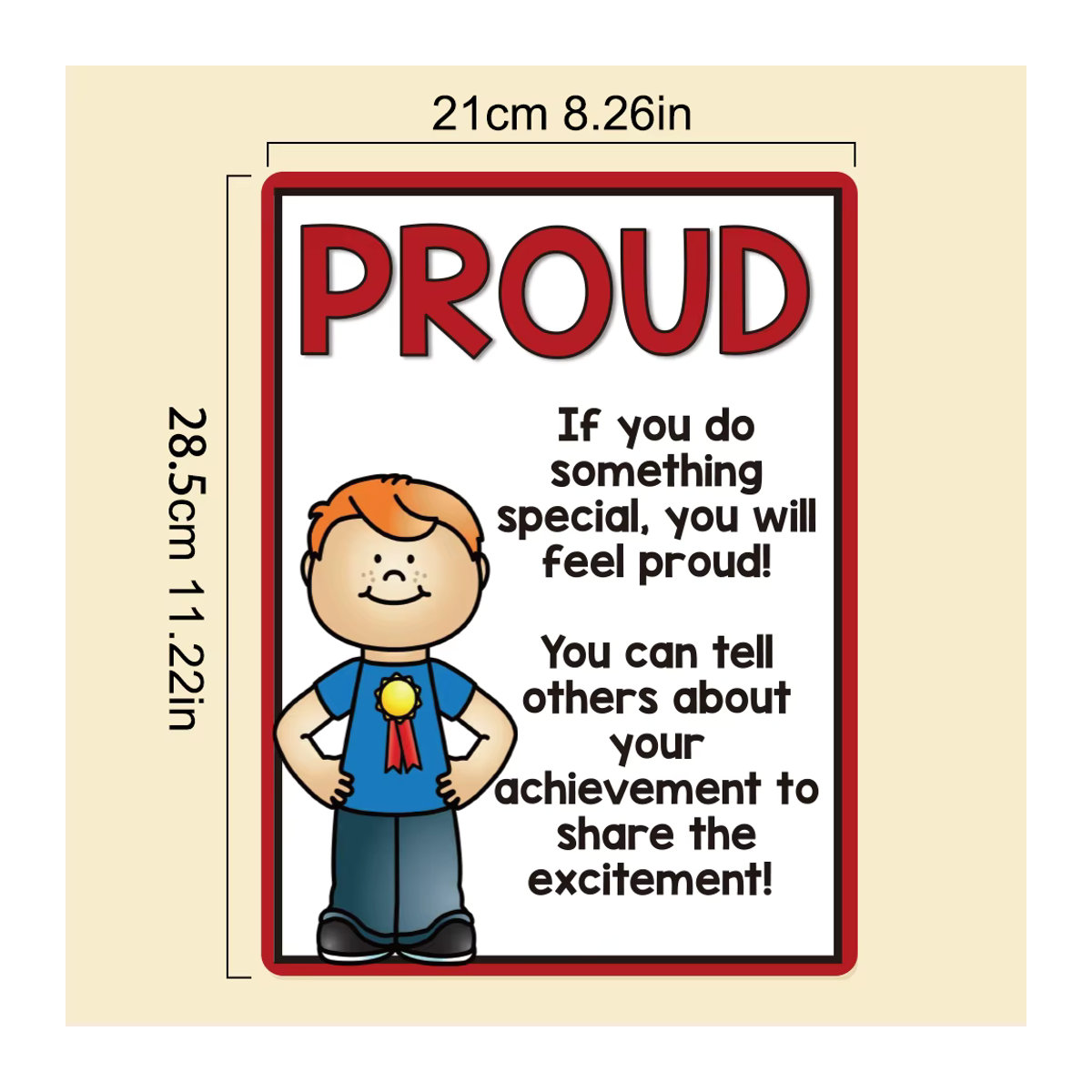 10 Stück GSF Poster zur emotionalen Verarbeitung und Gefühlsdarstellung für Kinder, Wanddekoration als Montessori Lehrmittel, mehrfarbig, B: 21 cm, H: 28,5 cm - Bild 2