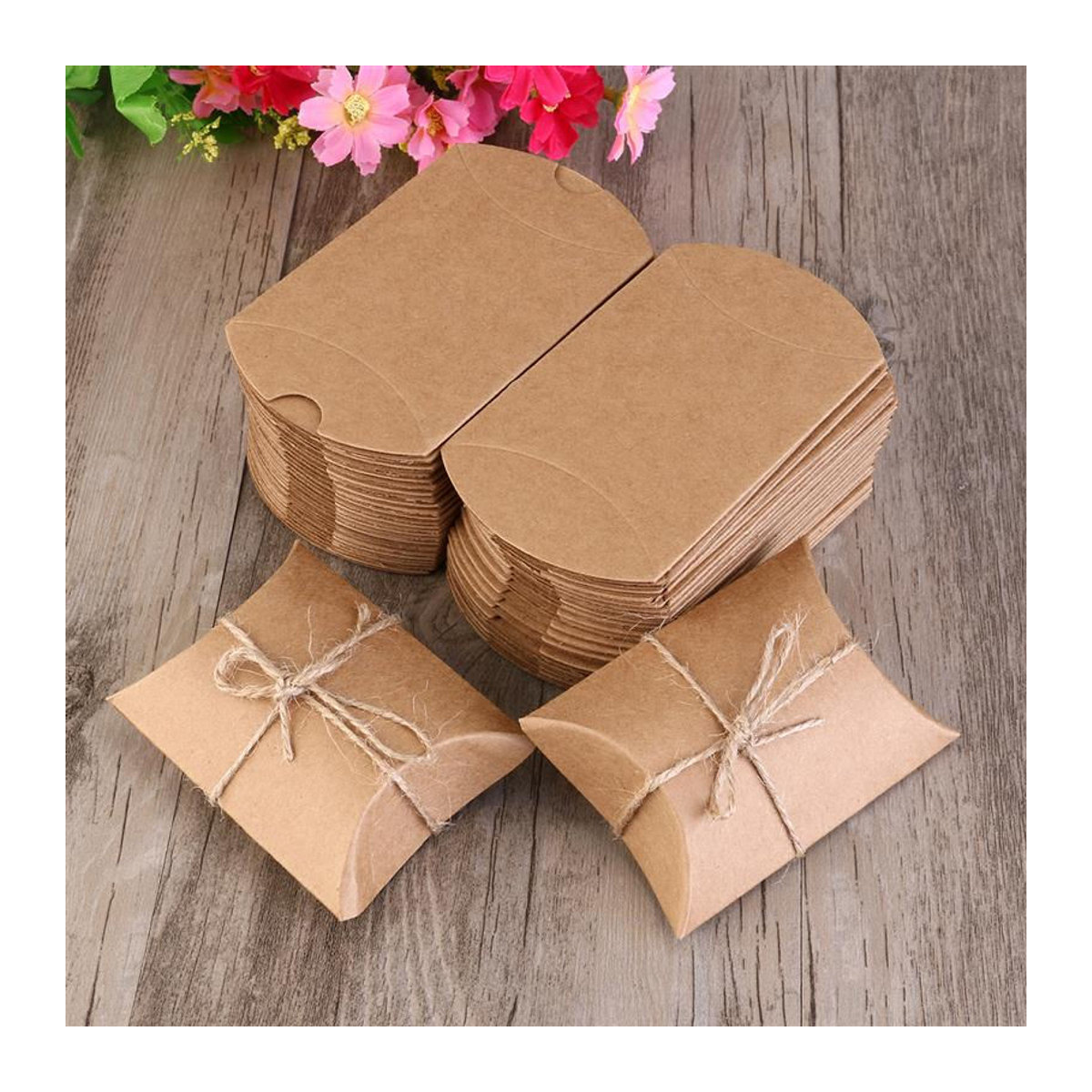 10 Stück Kraft-Vintage-Boxen von Sport Market in Braun aus Papier für Hochzeit, Geburtstag und Valentinstag - Bild 5