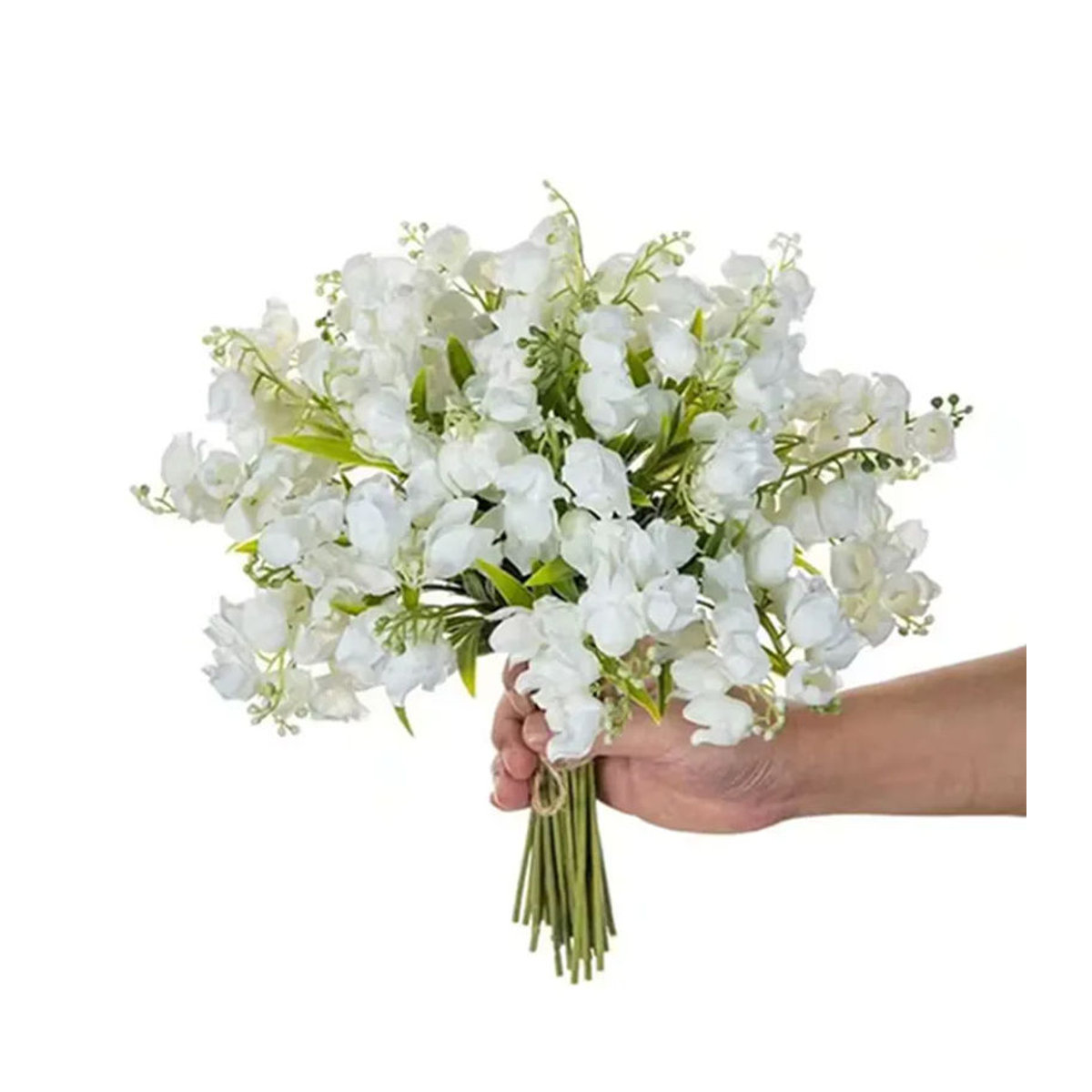 10 Stück künstliche Canterbury Bells von ZQCY in Lila und Weiß zur Dekoration für Hochzeit, Garten und Zuhause - Bild 2