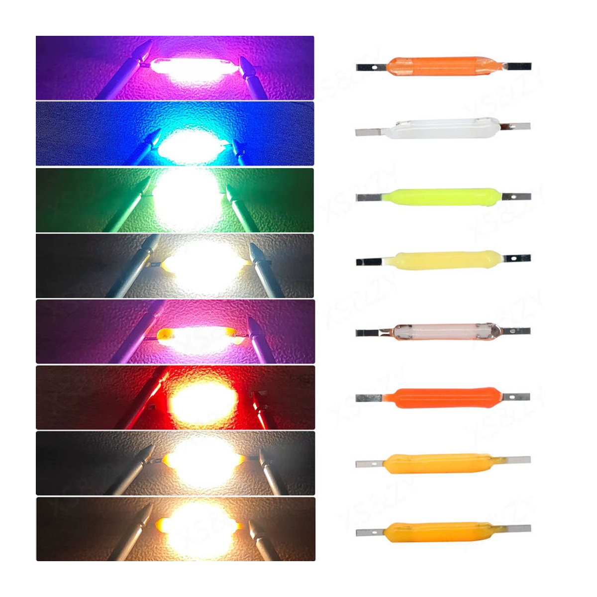 10 Stück LED Filament Edison Lampen 20mm DC 3V 50mA RA80 für DIY Innen- und Außenbeleuchtung in verschiedenen Farben und Farbtemperaturen 2200K 2700K - Bild 2
