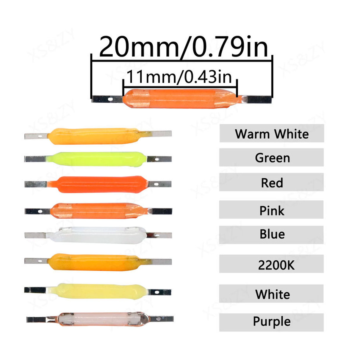 10 Stück LED Filament Edison Lampen 20mm DC 3V 50mA RA80 für DIY Innen- und Außenbeleuchtung in verschiedenen Farben und Farbtemperaturen 2200K 2700K - Bild 3