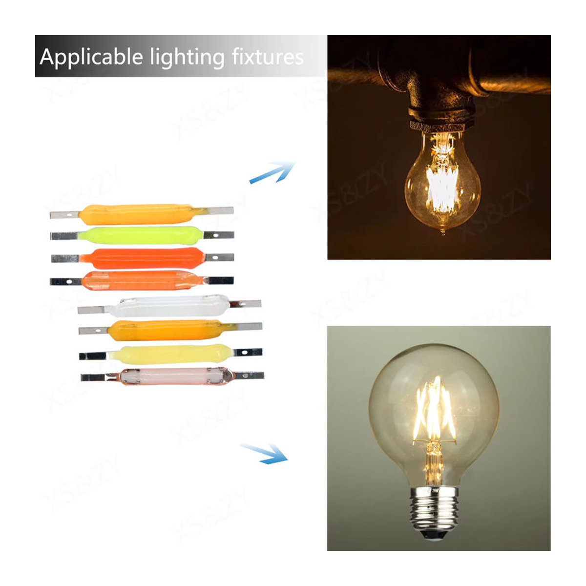 10 Stück LED Filament Edison Lampen 20mm DC 3V 50mA RA80 für DIY Innen- und Außenbeleuchtung in verschiedenen Farben und Farbtemperaturen 2200K 2700K - Bild 5