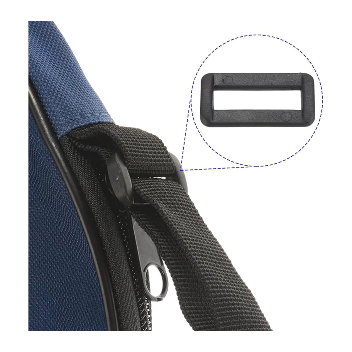 10 Stück Looploc Schlaufen mit seitlicher Entriegelung, Kunststoff Rechteck-Ringe für Rucksackgurte und Taschen, Schwarz, 15 mm bis 50 mm, MEIGEMEI - Bild 5