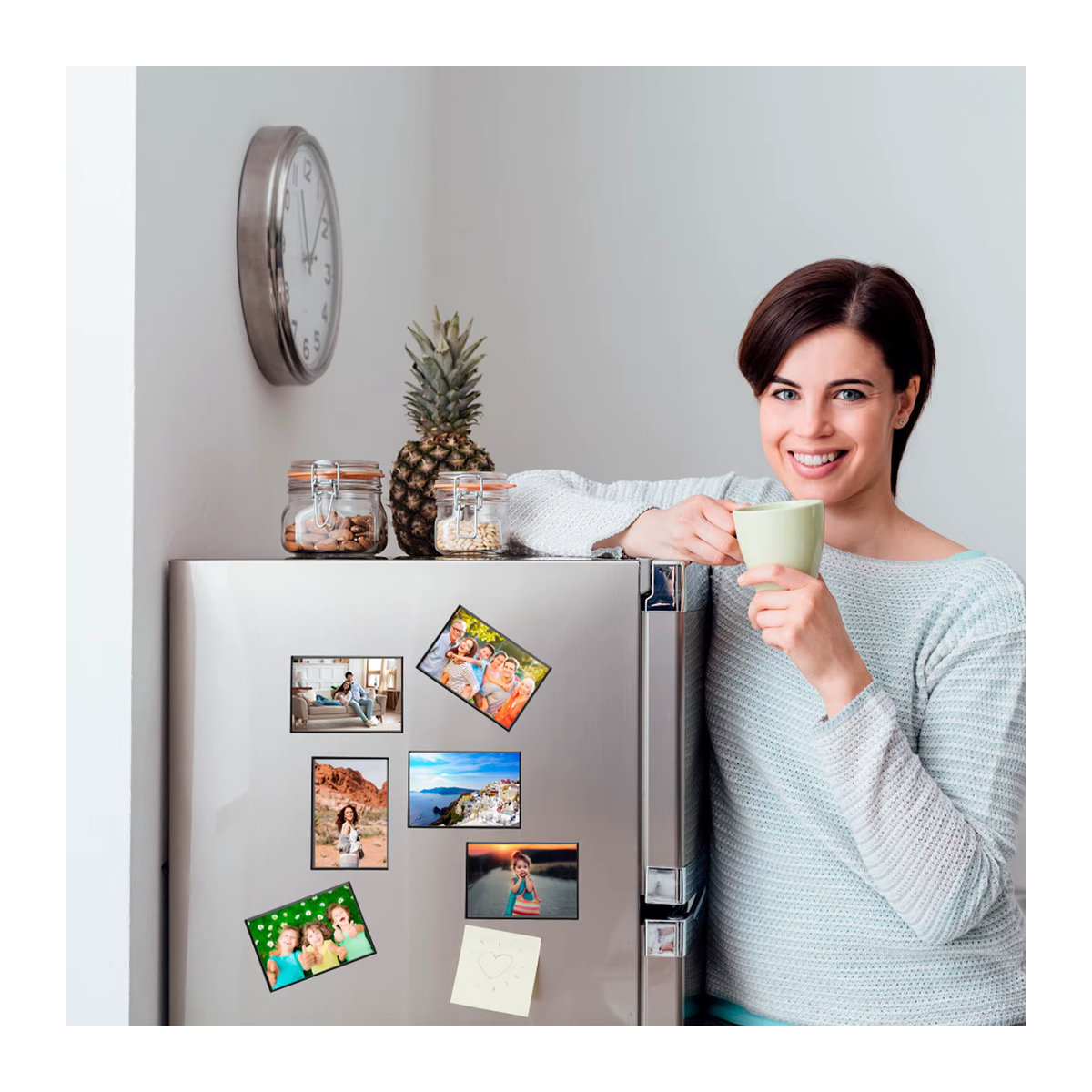 10 Stück magnetische Bilderrahmen aus transparentem PVC für den Kühlschrank, wiederverwendbare Fotomagnete im Format 10,16 x 15,24 cm - Bild 5