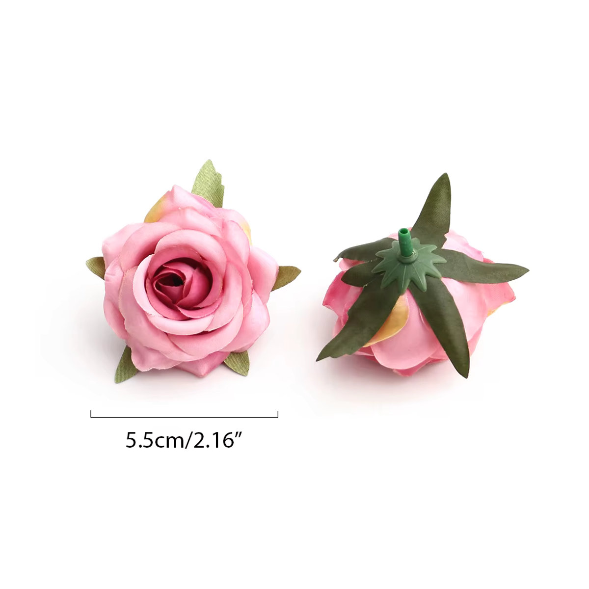 10 Stück MENGHAO Kunstrosen aus Textil in Pink und Mehrfarbig, Einzelstiel mit 5,5 cm Durchmesser für Hochzeitsdekoration und DIY-Projekte - Bild 3
