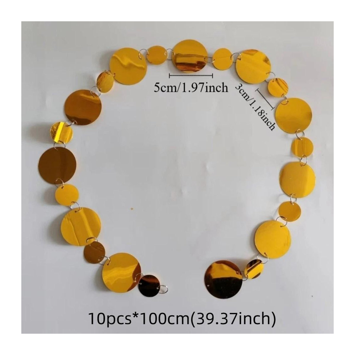 10 Stück Pailletten Vorhangketten von Haven Home in Gold und Silber aus PVC, Länge: 1 m - Bild 2