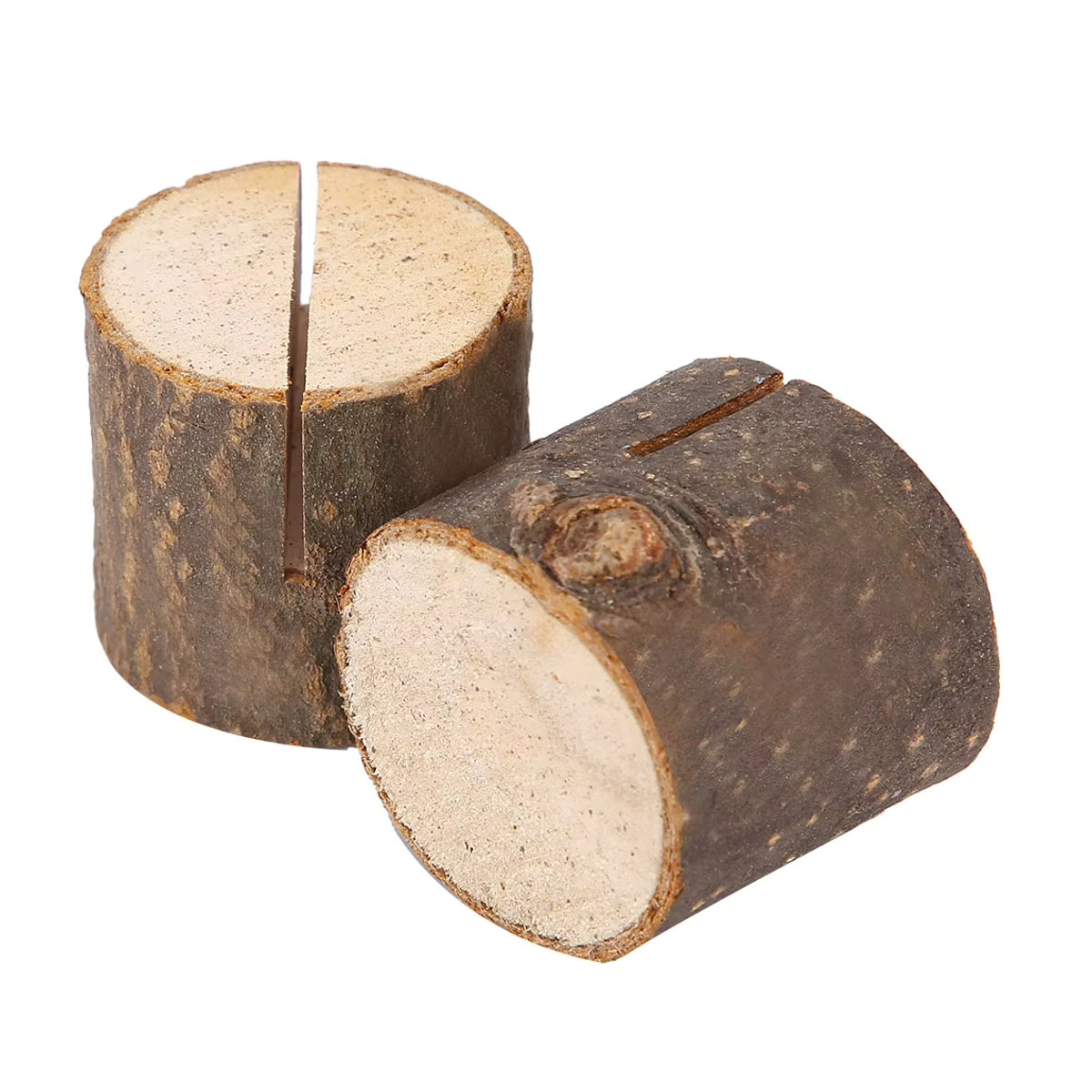 10 Stück Qiilu Tischkartenhalter aus Holz in Braun für Hochzeiten im rustikalen Design - Bild 4