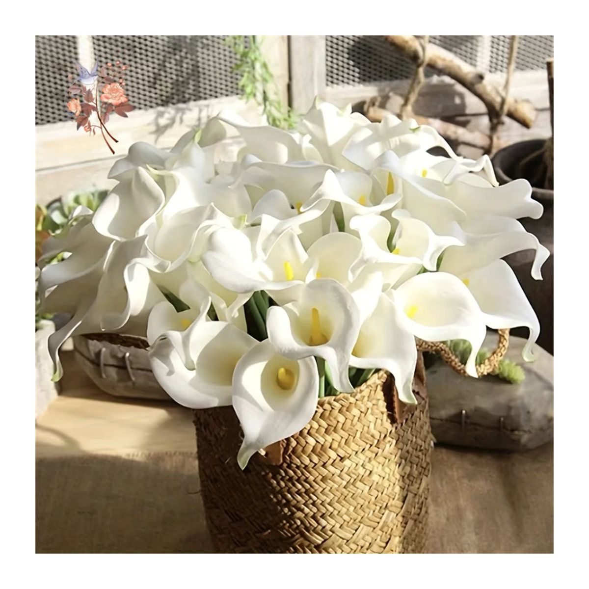 10 Stück weiße künstliche Calla-Lilien von YN HI FLOWER für Hochzeitsstrauß und Tischdekoration - Bild 3