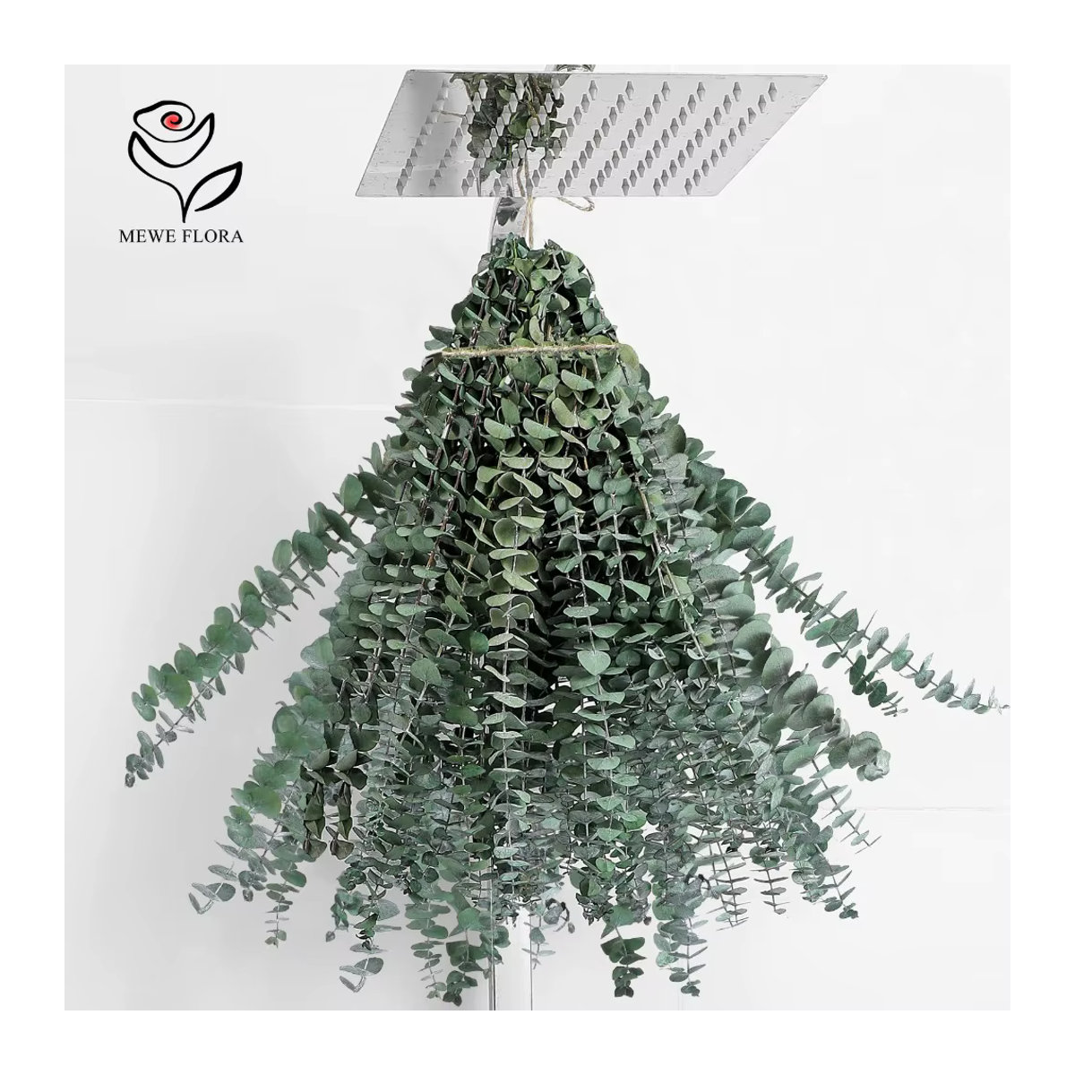 10 Stück YN HI FLOWER ENJOY YOUR LIFE natürlich konservierte Eukalyptus Blätter als getrockneter Blumenstrauß in Grün und Rot für Boho Tischdekoration und Hochzeiten - Bild 3
