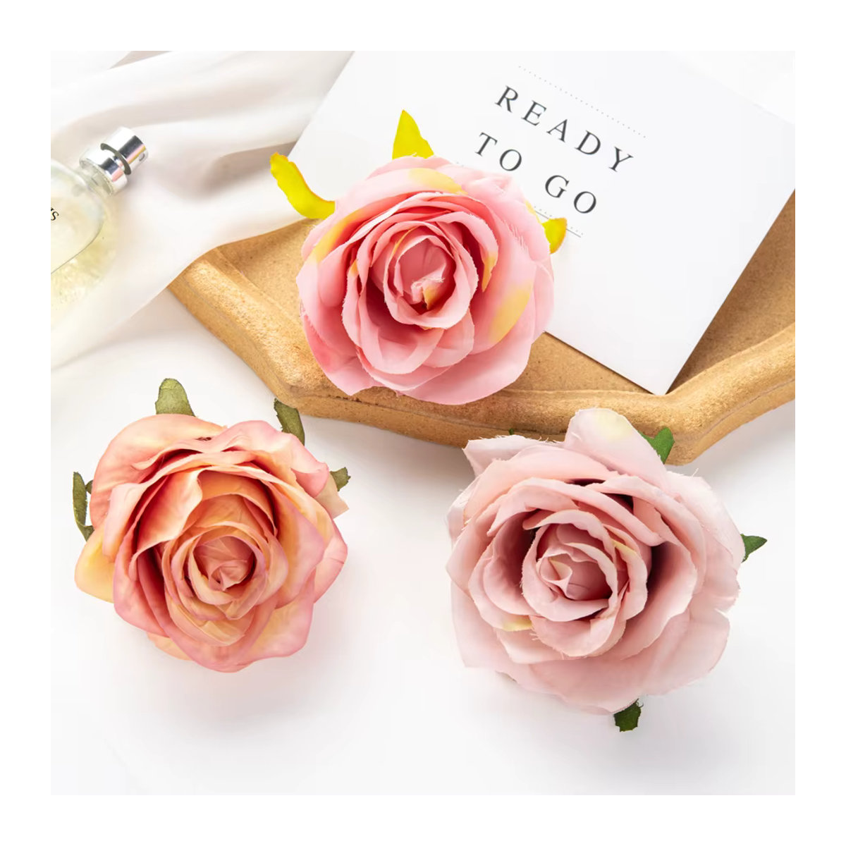 100 Stück künstliche Rosen von ZQCY in Rosa und Mehrfarbig als Einzelstiele für Hochzeit, Garten und Dekoration - Bild 5