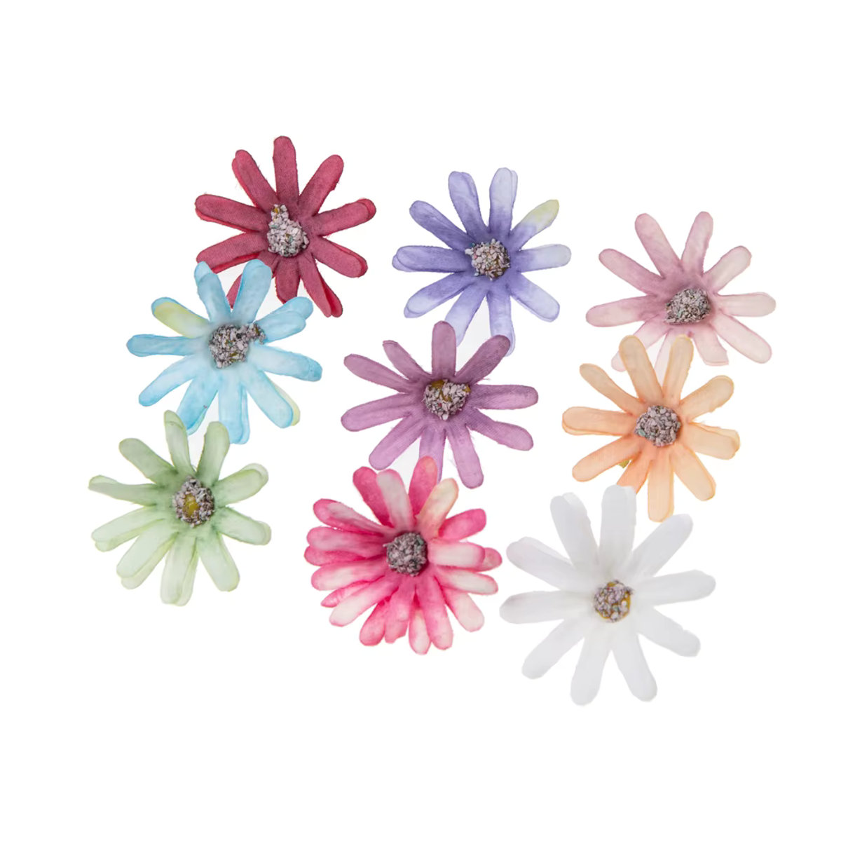 100 Stück künstliche Seiden-Gänseblümchen von smr in Mehrfarbig, Durchmesser: 4 cm, ideal für DIY-Dekorationen, Hochzeiten und Kränze - Bild 4