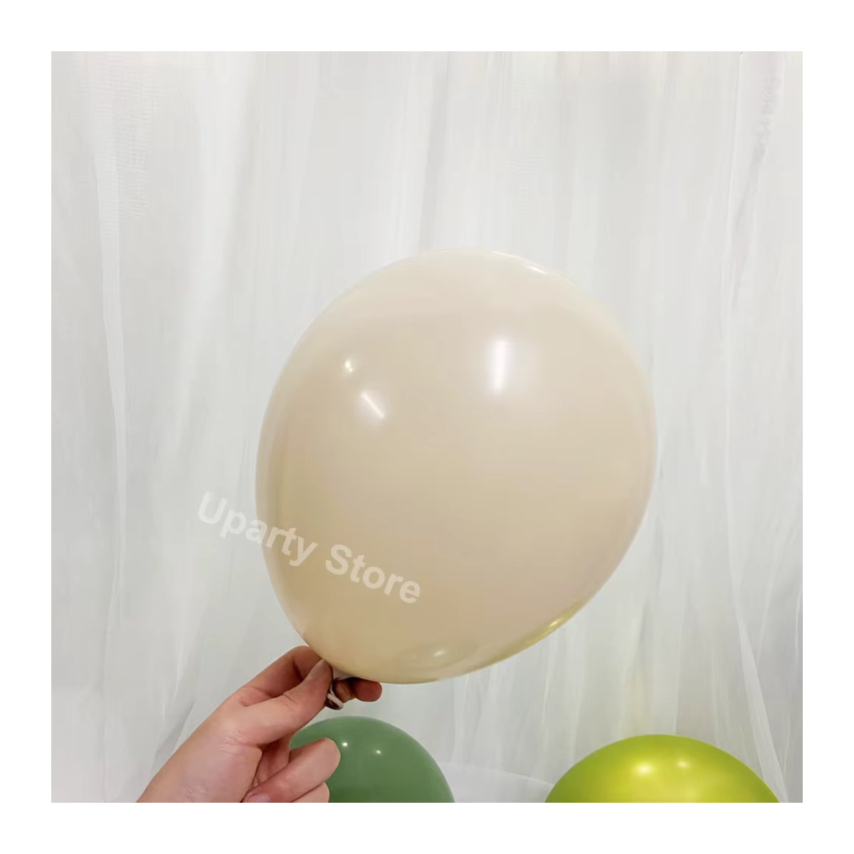 100 Stück Latex Ballons in Sandweiß im Vintage-Look für Geburtstag, Hochzeit oder Baby Shower - Bild 2
