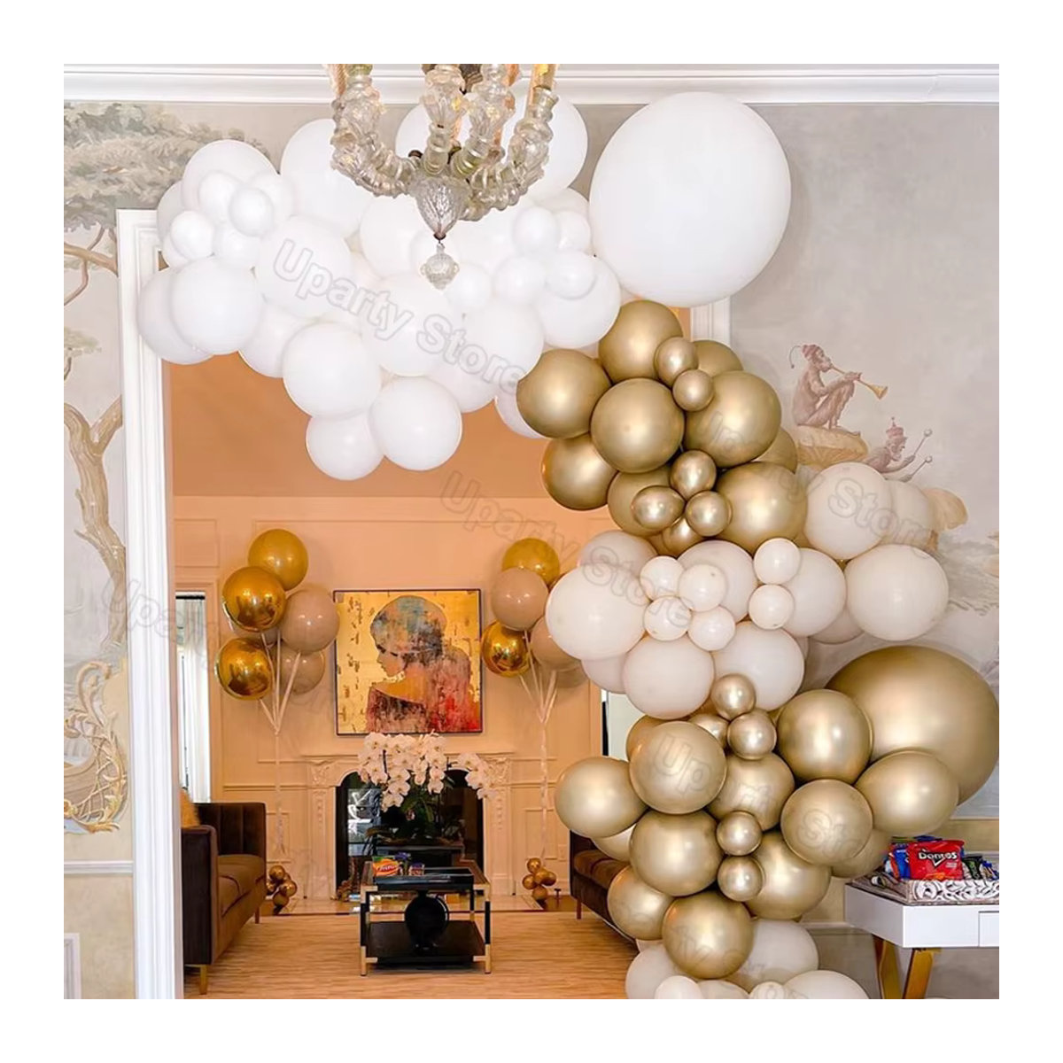 100 Stück Latex Ballons in Sandweiß im Vintage-Look für Geburtstag, Hochzeit oder Baby Shower - Bild 3