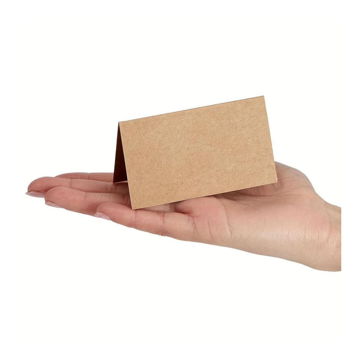 100 Stück SZ-Damai Kraftpapier Tischkarten in Braun für Hochzeit und Feiern, Rechteckige Platzkarten zum Beschriften - Bild 2
