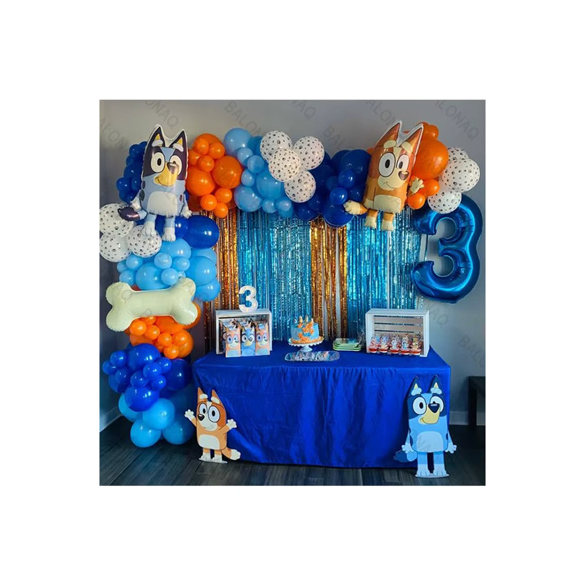 105 Stück Bluey Bingo Folienballon Set Mehrfarbig für Kindergeburtstage und Babypartys - Bild 2