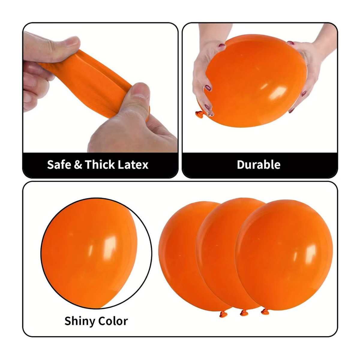 107 Stück Ballon Set Orange mit Kürbis und Ahornblatt aus Aluminiumfolie für Thanksgiving und Geburtstagsdekoration - Bild 3