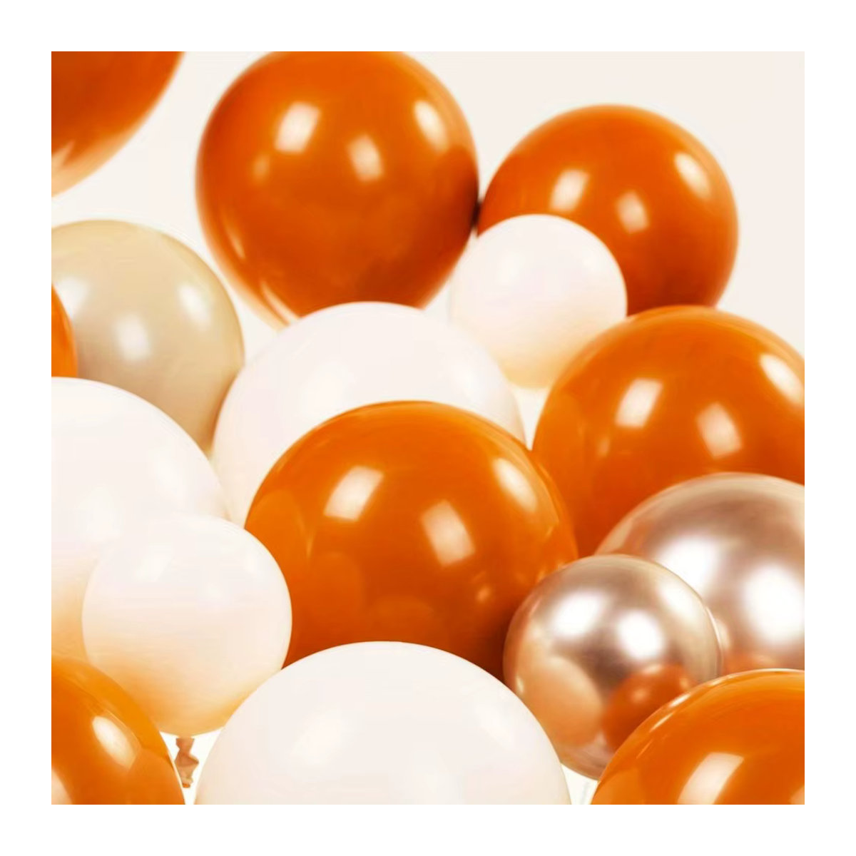 107 Stück Ballon Set Orange mit Kürbis und Ahornblatt aus Aluminiumfolie für Thanksgiving und Geburtstagsdekoration - Bild 4