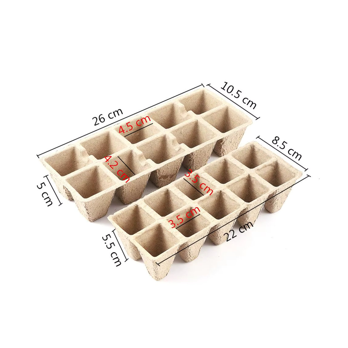 10er Set Biologisch abbaubare Torftöpfe für Samen und Sämlinge zur Gartenarbeit Indoor und Outdoor - Bild 2