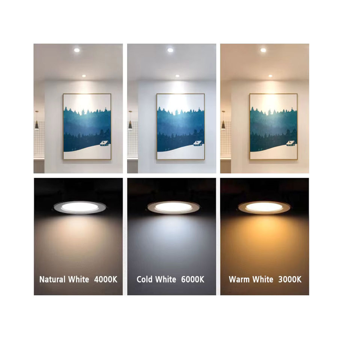 10er Set CTEEATE LED Einbaustrahler aus Aluminium, wasserdicht IP65, Schwarz, 18 W - Bild 3
