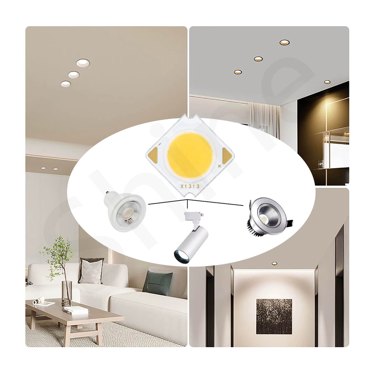 10er Set DT&ZM Hochleistungs Bridge Lux LED COB Chips 13mm für Spotlight und Downlight DIY Projekte - Bild 2