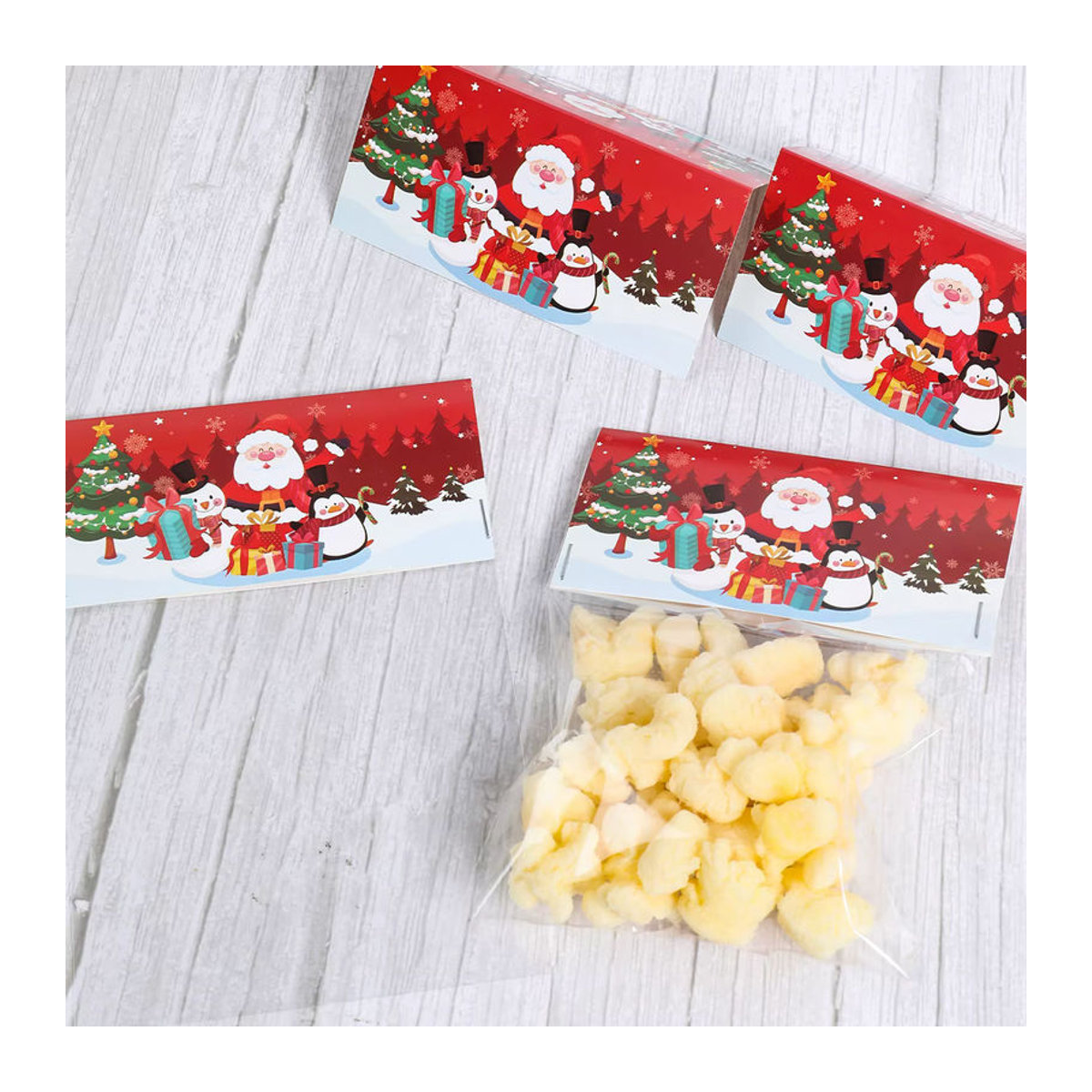 10er Set Huiran Weihnachts Dekorationen als Beutel-Topper aus Kunststoff, mehrfarbig, rechteckig - Bild 3