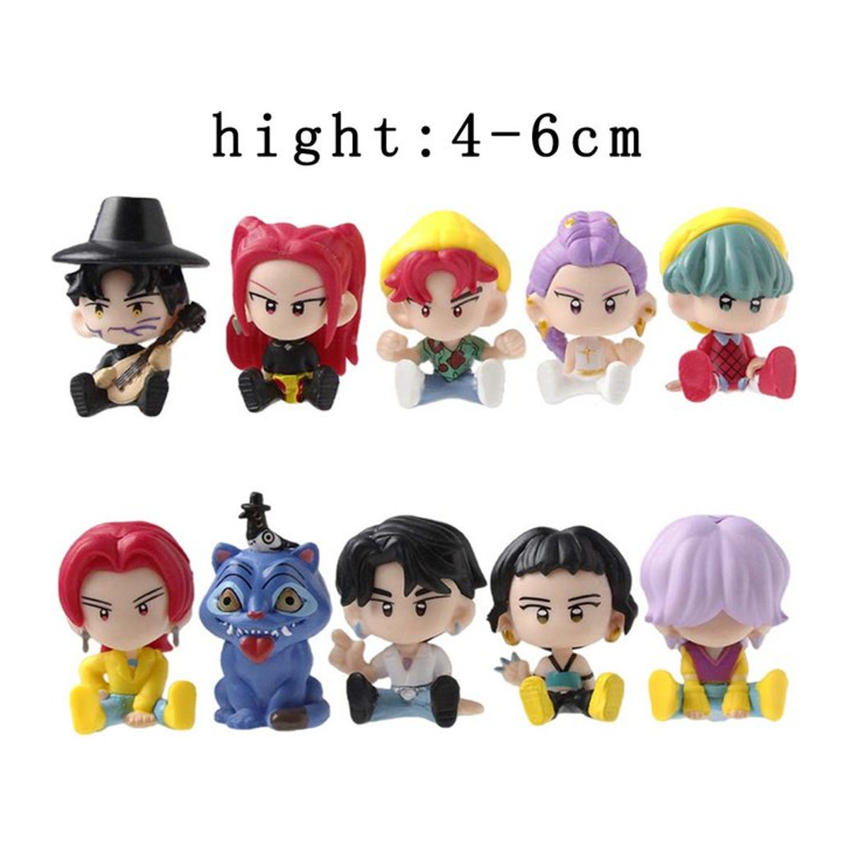 10er-Set Kpop Dämonenjäger Actionfiguren Fashnics Multicolor, Figuren von Derpy, Tiger, Rumi, Mira, Zoey und Sussy aus PVC - Bild 1