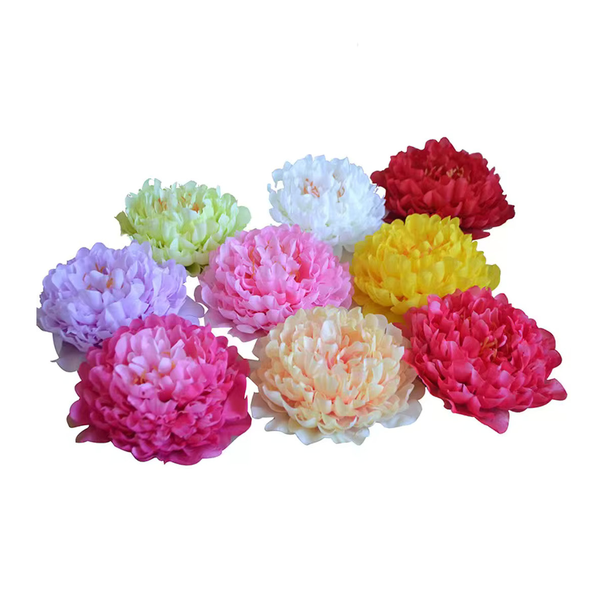 10er Set künstliche Pfingstrosen aus Seide in Pink und Mehrfarbig, 18 cm große Blütenköpfe für Hochzeitsdeko, Kränze und Bastelarbeiten von youyouhuan - Bild 3