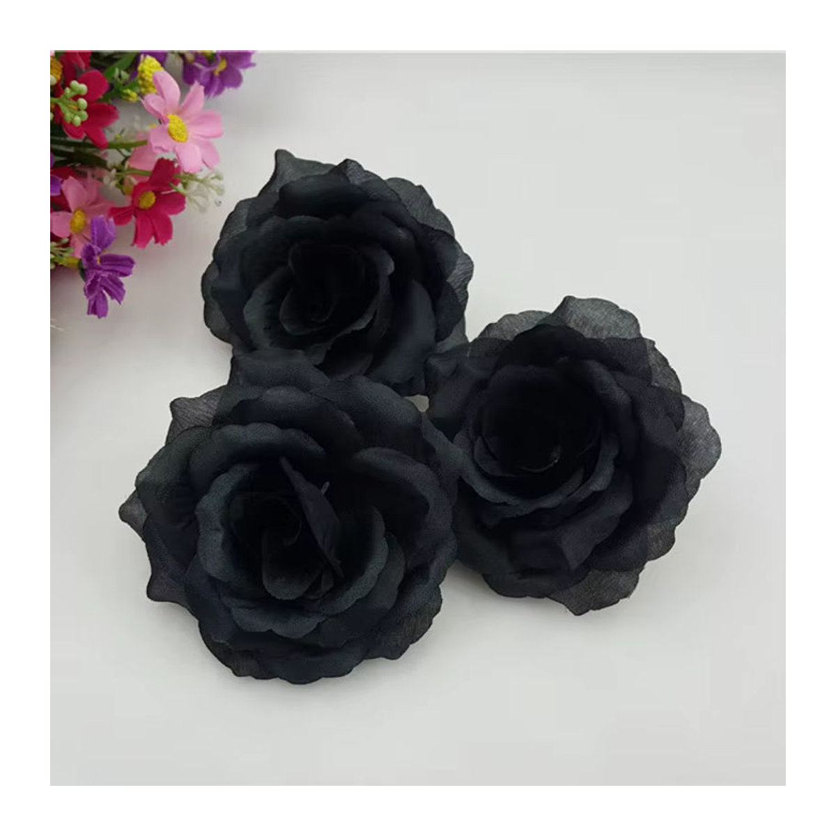 10er Set künstliche Rosen aus Textil von merylover in 20 Farben, dekorative Seidenblumen für Hochzeit und Party, Höhe: 10 cm - Bild 2