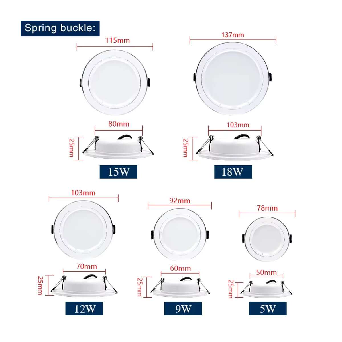 10er Set LARZI LED Einbaustrahler aus Aluminium in Weiß, minimalistisches Design, 18W - Bild 3