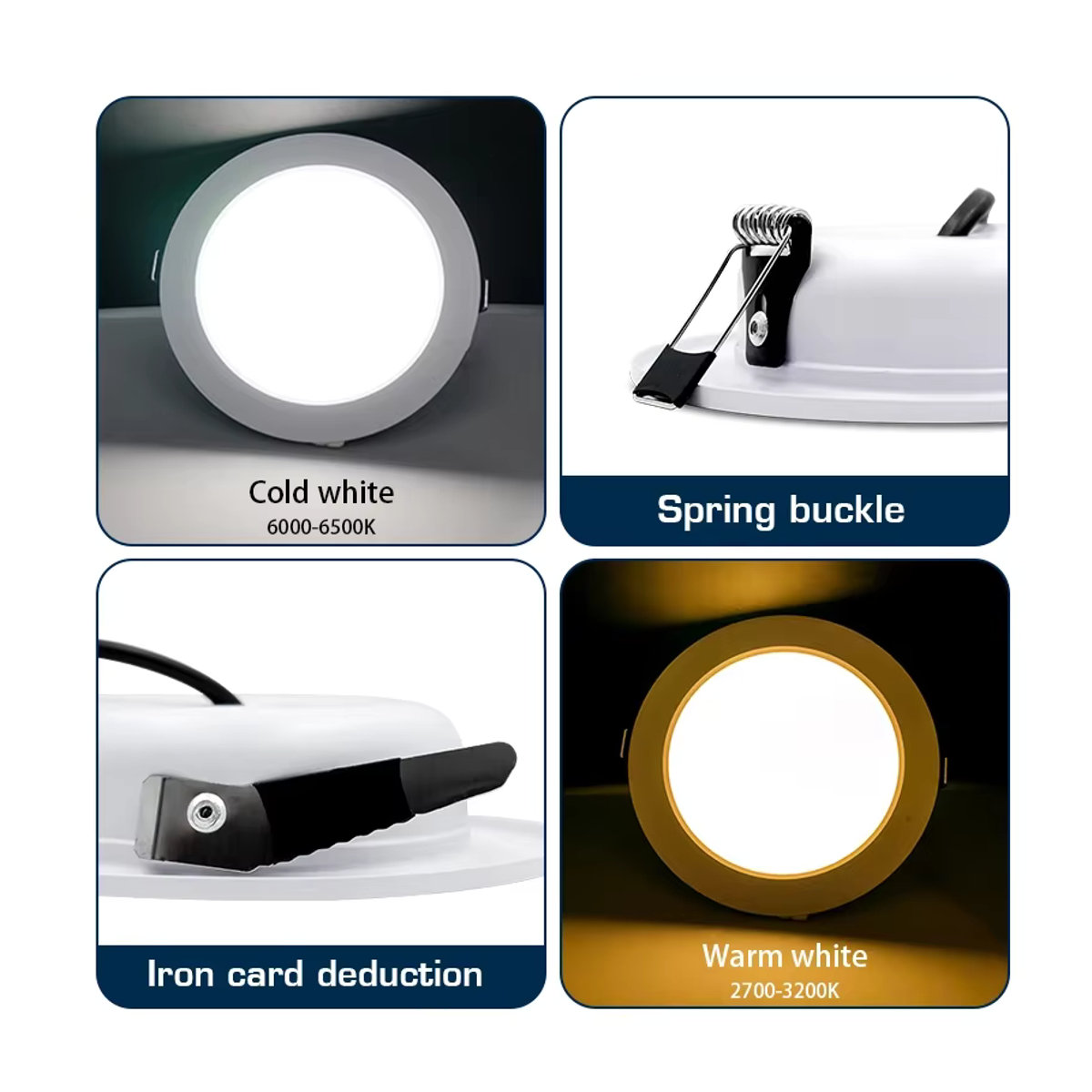 10er Set LARZI LED Einbaustrahler aus Aluminium in Weiß, minimalistisches Design, 18W - Bild 5
