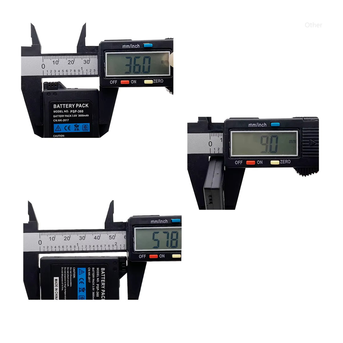 10er Set Li-Ion Akku 3,6 V 2400mAh für Sony PSP 2000 3000 PSP-S110 PlayStation Gamepad in Schwarz - Bild 5