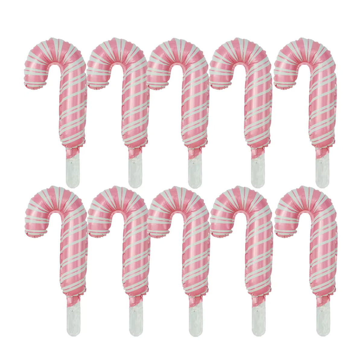 10er Set LQVYI Mini Zuckerstange Folienballons in Mehrfarbig für Weihnachts- und Neujahrsdekorationen - Bild 2