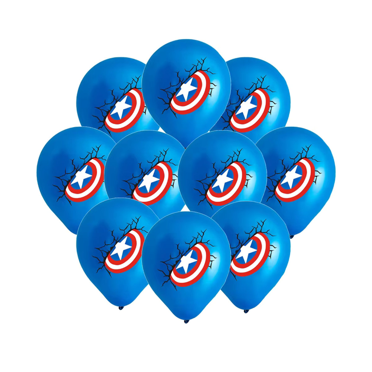 10er Set Marvel The Avengers Cartoon Latex Ballons für Kinder Geburtstagsdekoration mehrfarbig rund - Bild 3