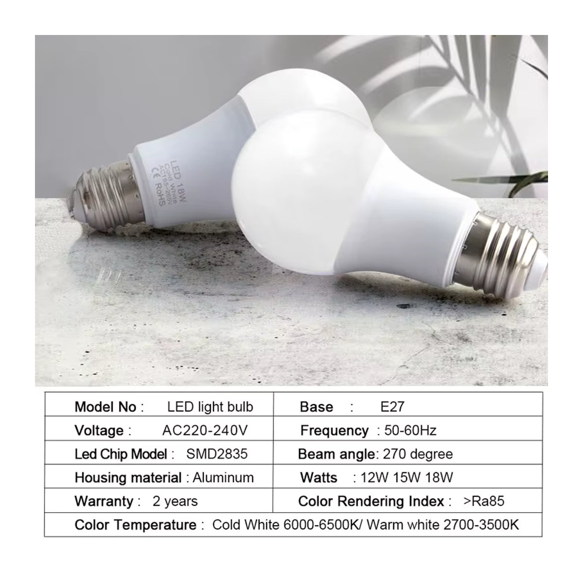 10er Set PARKSON LED Lampen E27 mit warmweißem Licht für minimalistische Beleuchtung - Bild 3
