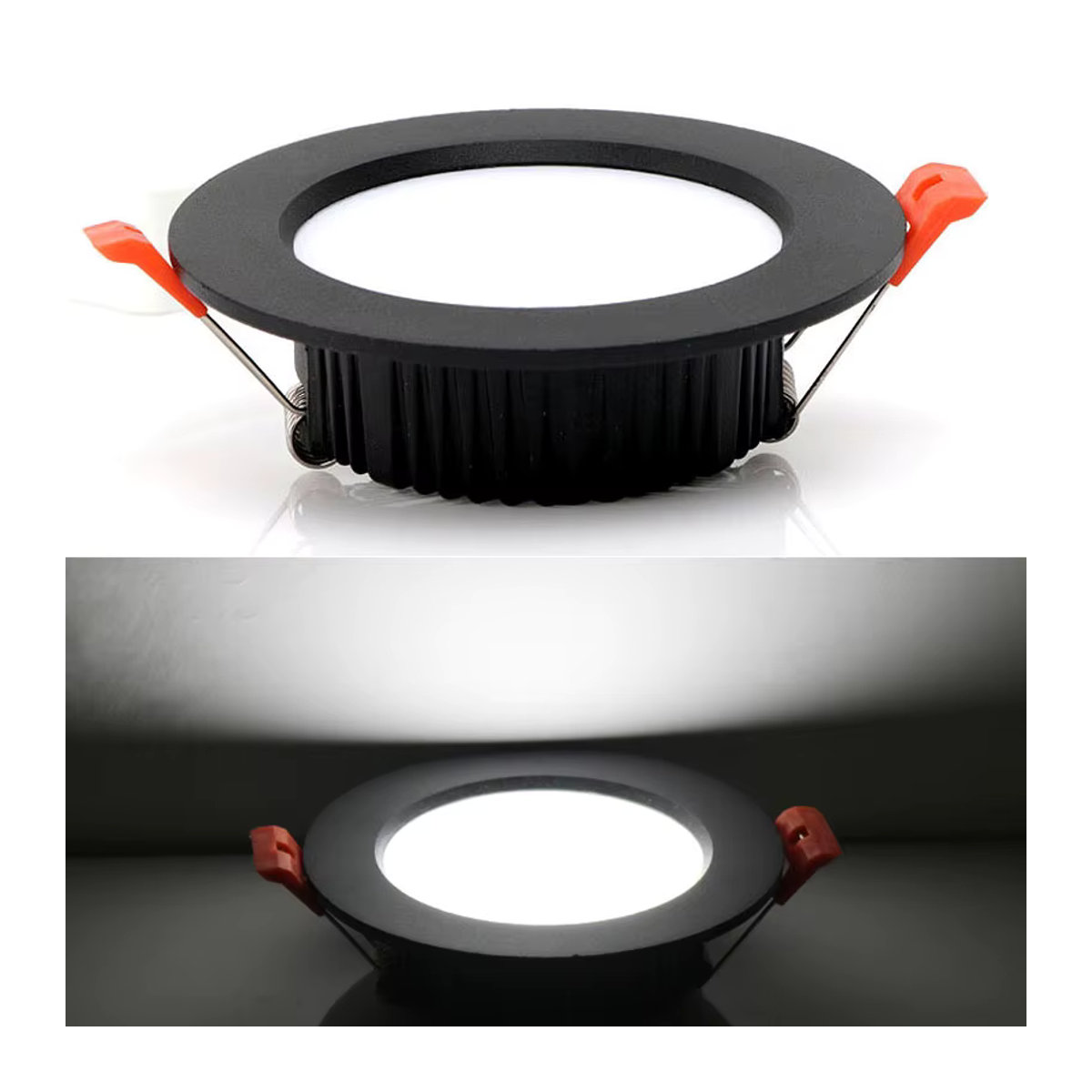 10er Set Teetealy LED Einbaustrahler aus Aluminium in Schwarz, minimalistisches Design für Innenräume - Bild 3