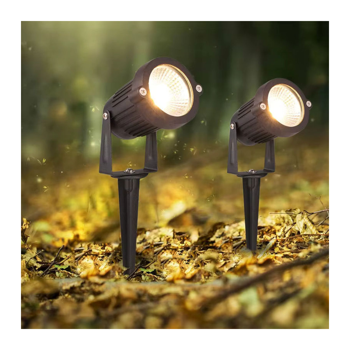 10er Set Teetealy LED Wegeleuchten IP65 wetterfest für Garten und Landschaft in Kaltweiß, erhältlich in Schwarz oder Weiß - Bild 6