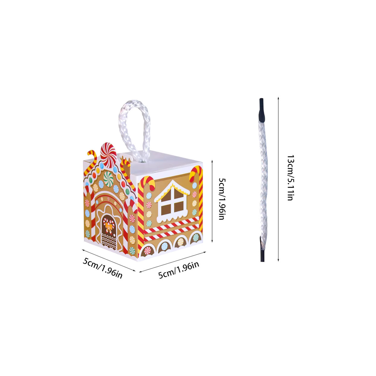 10er Set WEIGAO Weihnachts Geschenke Boxen aus Papier als Hängeornamente mit Schneemann-Motiv, mehrfarbig - Bild 5