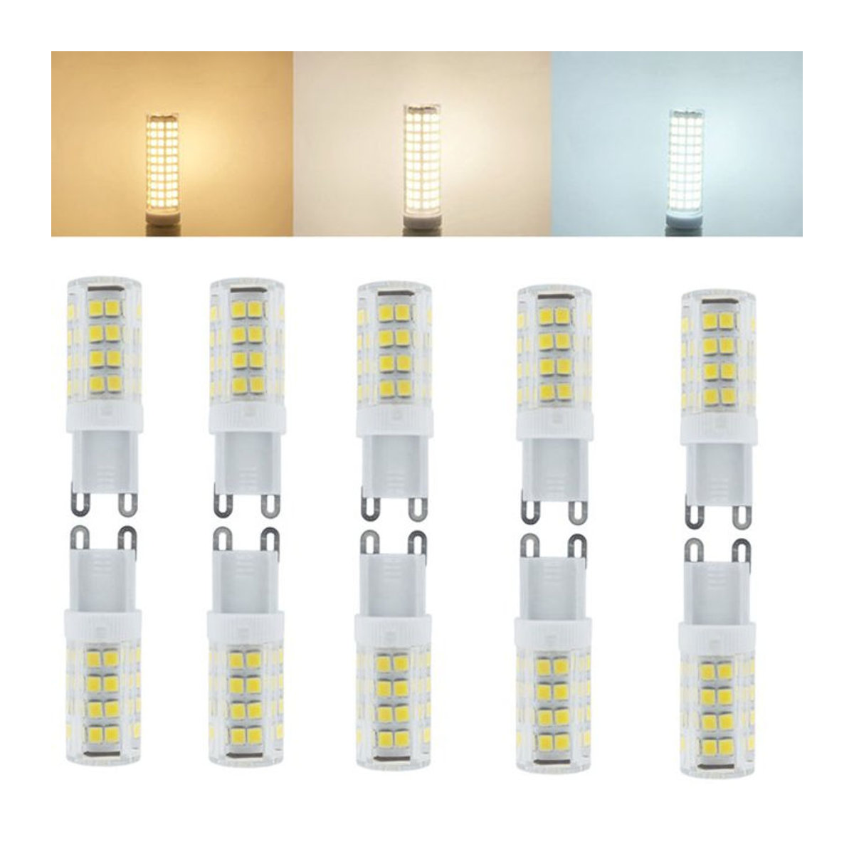 10er Set YORYZENG G9 LED Keramik Lampen als Halogen Ersatz für Kronleuchter und Dekoration - Bild 1
