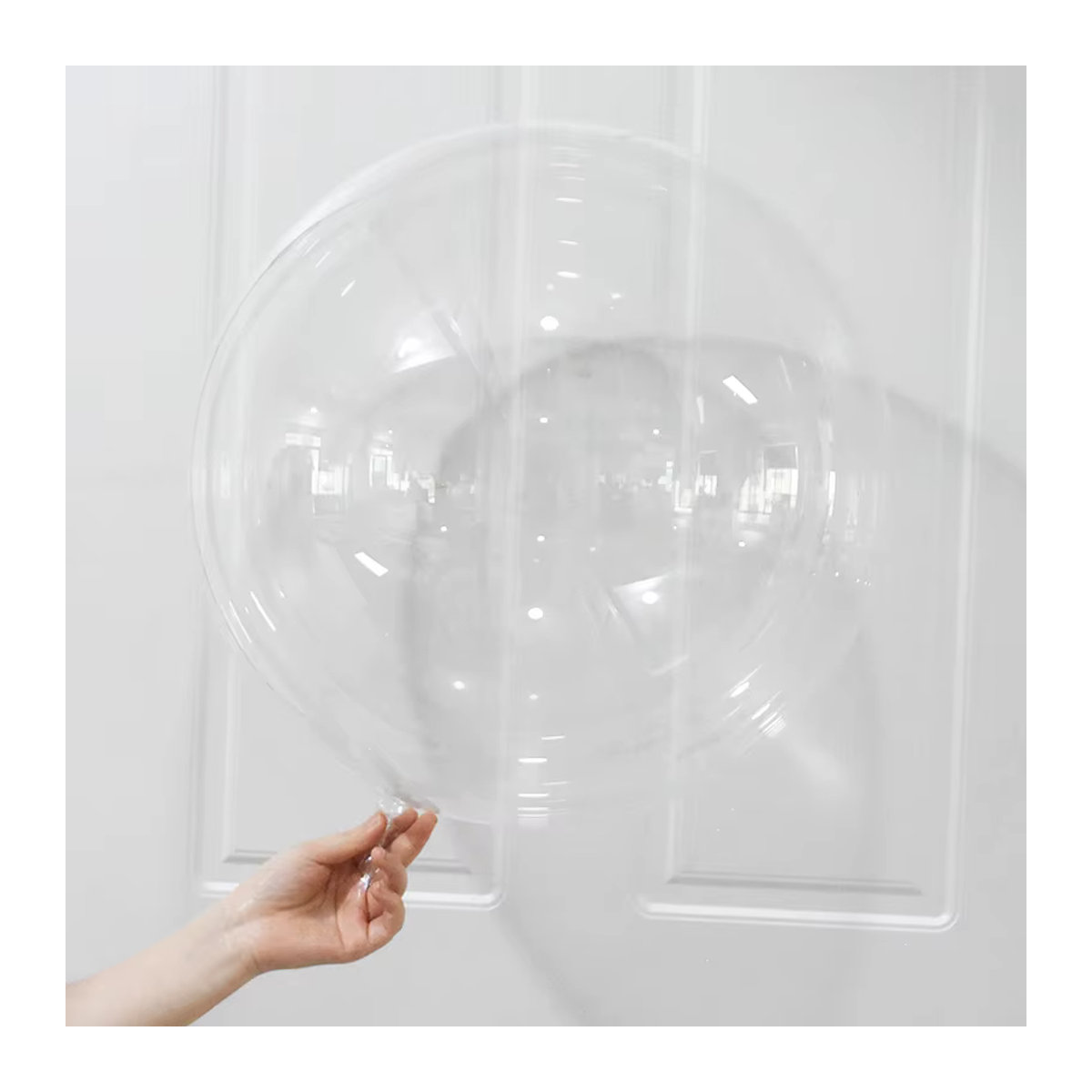 10er Set ZQCXLD Bobo Blase Ballons transparent, runde aufblasbare Luft- und Heliumballons aus Kunststoff für Hochzeit, Geburtstag und Babyparty, Durchmesser: 30,48 cm - Bild 3