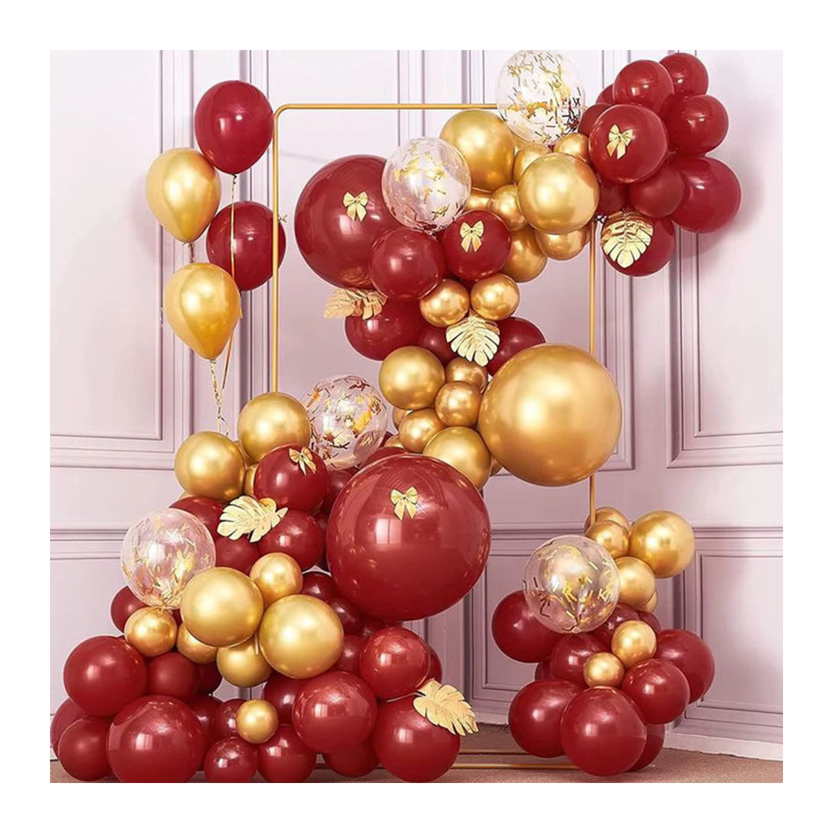 119-teiliges Luftballon-Set in Rot und Gold für Ballongirlanden und Geburtstagsparty-Dekorationen von MicroPlush - Bild 3