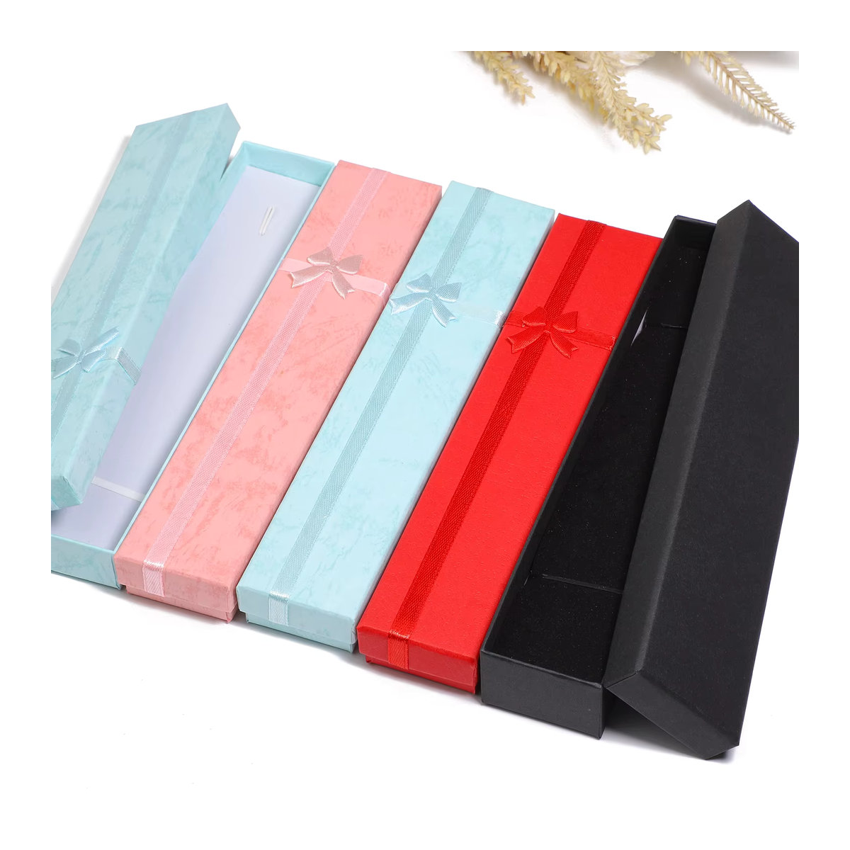 12er Set JILKOL Schmuckboxen mit Schleife aus Papier in Pink und Mehrfarbig zur Aufbewahrung von Ohrringen, Halsketten und Schmuck - Bild 4