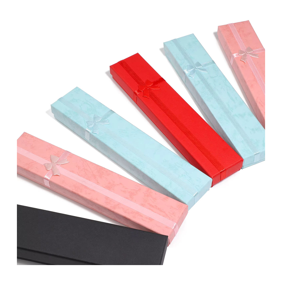 12er Set JILKOL Schmuckboxen mit Schleife aus Papier in Pink und Mehrfarbig zur Aufbewahrung von Ohrringen, Halsketten und Schmuck - Bild 5