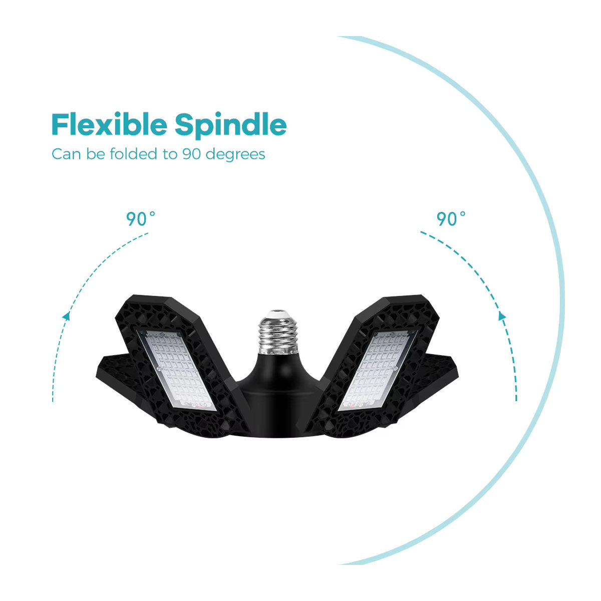 150 W LED-Wachstumslicht mit E27-Sockel, faltbare Vollspektrum-Phyto-Lampe für Hydrokultur, Blüten und Gemüse - Bild 3