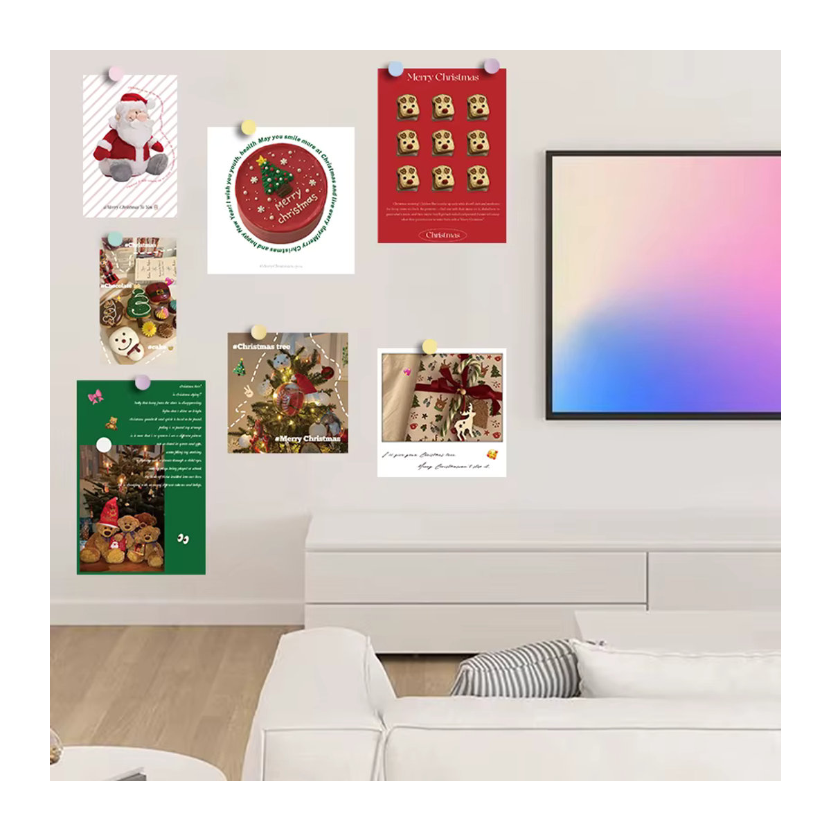15er Set Weihnachts Aufkleber im Harajuku Stil für Laptop und Gepäck in Multicolor - Bild 3