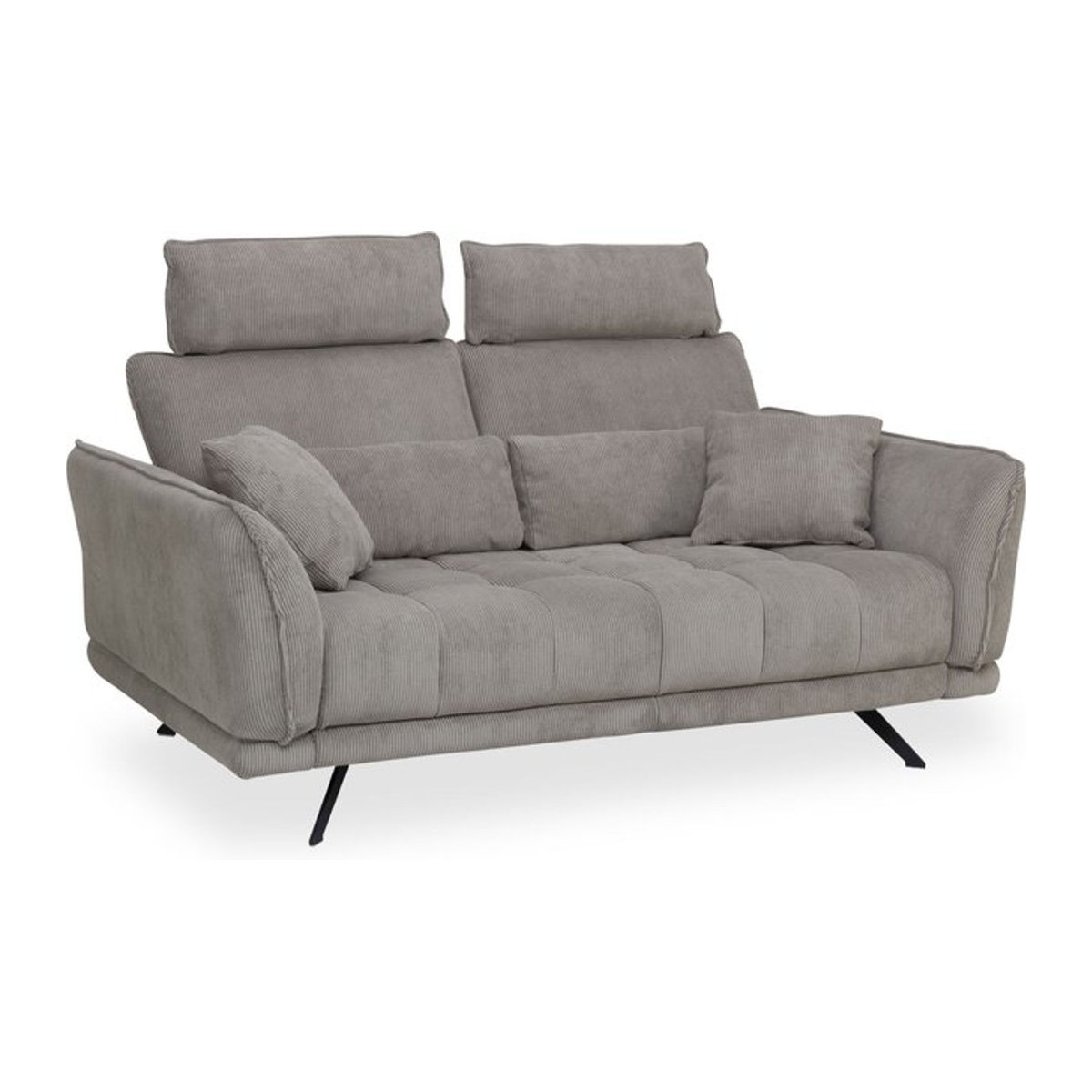 2,5 Sitzer Sofa MAXINE SYSTEMPOLSTER aus Stoff in Grau, Schwarz oder Lind, Modernes Design - Bild 1
