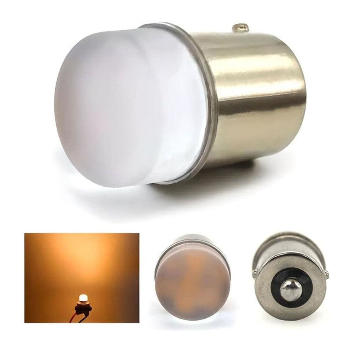2 Stück motoLEDy RY10W LED Birnen BAU15S 12V Canbus Orange für Off-Road - Bild 4