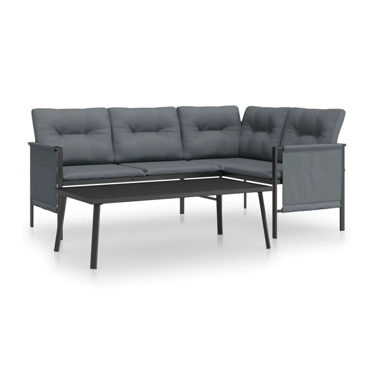 2-teiliges Terrassen-Lounge-Set mit Sofa, Beistelltisch und seitlichen Aufbewahrungsbeuteln - Bild 2