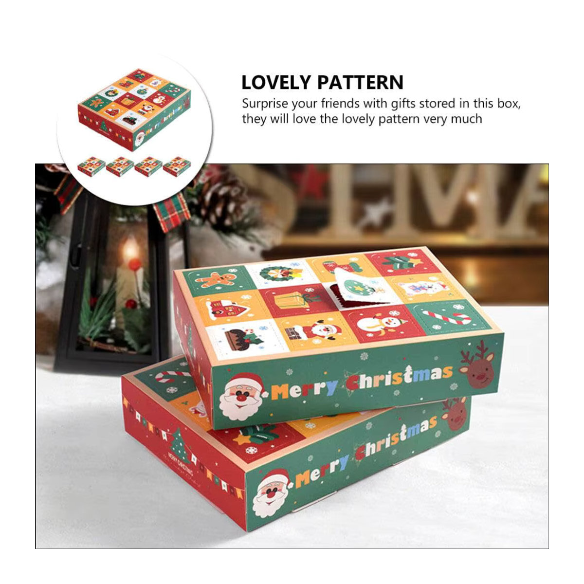 20 Stück Adventskalender-Boxen von ontnka ok aus Pappe, mehrfarbig, für 12 Tage Advent-Countdown - Bild 4