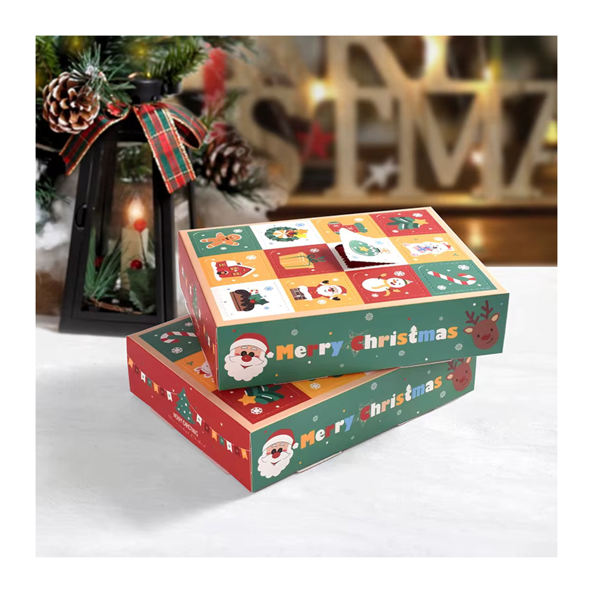 20 Stück Adventskalender-Boxen von ontnka ok aus Pappe, mehrfarbig, für 12 Tage Advent-Countdown - Bild 5